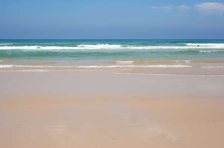 Surfers on the Malhao beach - Atlantic ocean - Portugalの写真素材