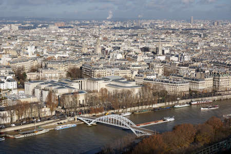 View of sity Paris from Eiffel Towerのeditorial素材