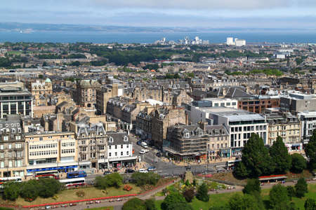 View of city Edinburgh Scotlandのeditorial素材
