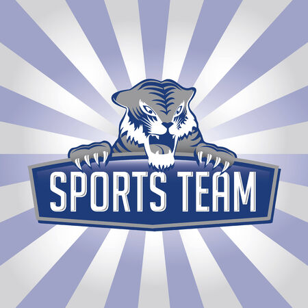 Tiger Sports Team Logoのイラスト素材