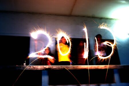 New Year's fireworksの写真素材