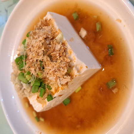 Tofu with pork in sweet and sour sauce, Thailand.の写真素材