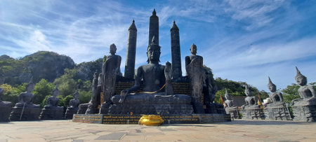 Buddha statue in Phuket, Thailand. Panoramaの写真素材