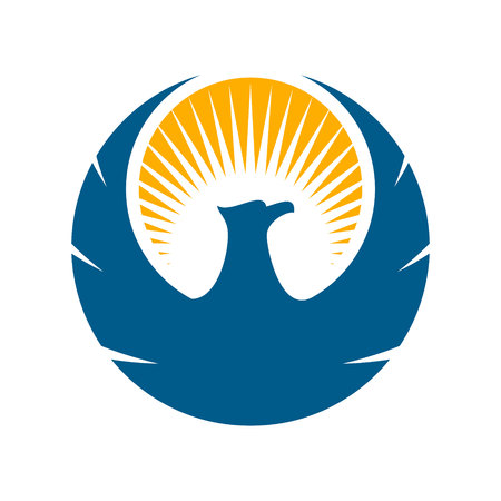 eagle sun vector designのイラスト素材