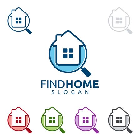 real estate , home, house , find homeのイラスト素材