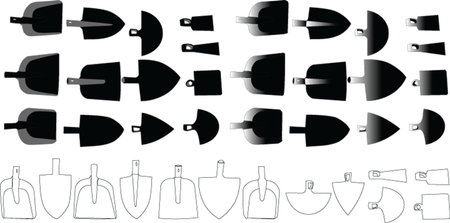 Shovels and spadesのイラスト素材