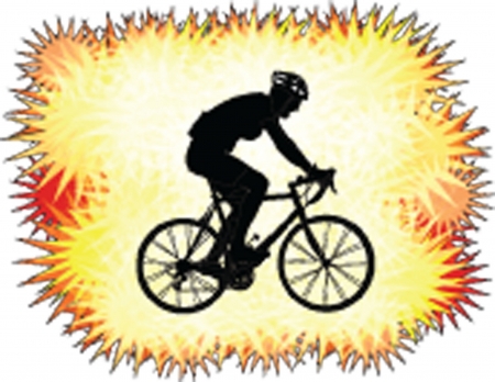 biker with background のイラスト素材