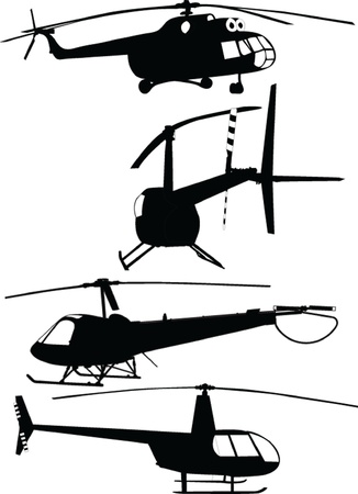 helicopters collection - vectorのイラスト素材