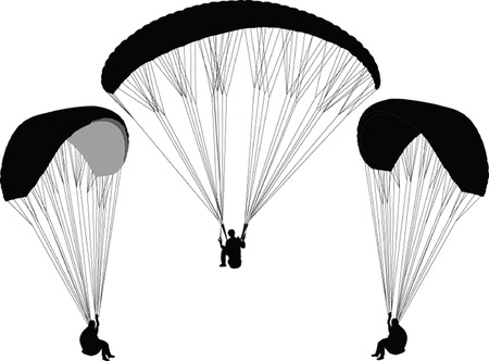 paragliding - vectorのイラスト素材
