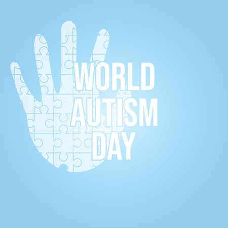 World Autism Awareness Day. April 2nd. Templates for cards, posters with text inscriptions.のイラスト素材