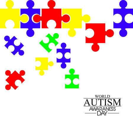 World Autism Awareness Day. April 2nd. Templates for cards, posters with text inscriptions.のイラスト素材