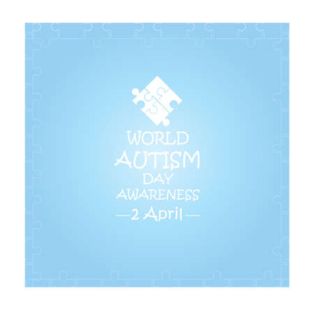World Autism Awareness Day. April 2nd. Templates for cards, posters with text inscriptions.のイラスト素材