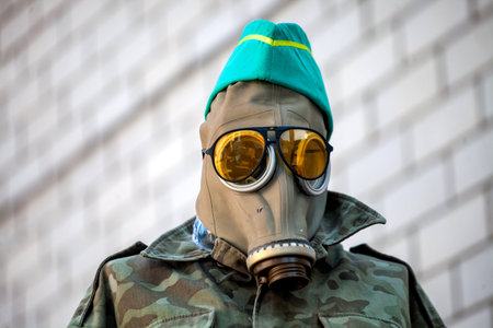 War actions aftermath, Ukraine and Donbass conflict, dummy for deception of snipers of the opponent...