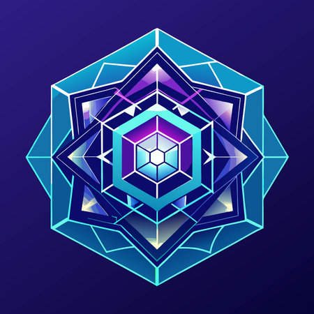 Geometric polygonal crystal element. Vector illustration for your designのイラスト素材