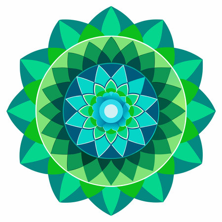 Mandala. Circular pattern. Isolated on a white background.のイラスト素材