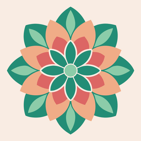 Flower Mandala. Vintage decorative elements. Oriental pattern, vector illustration. Islam, Arabic, Indian, ottoman motifsのイラスト素材
