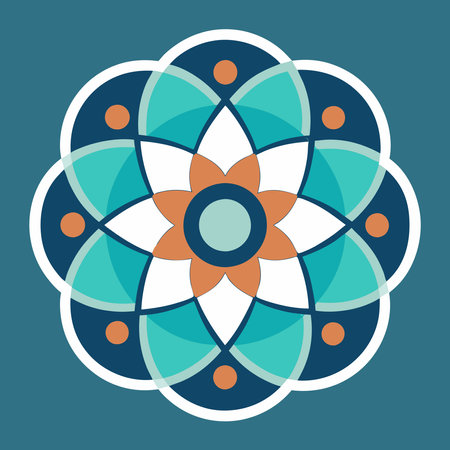 Flower design over blue background, vector illustration. Eps 10.のイラスト素材