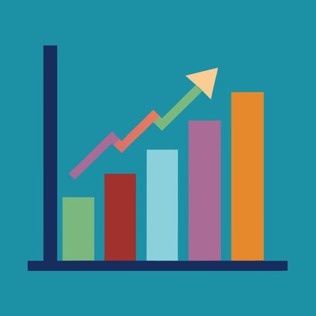 Business graph icon. Flat illustration of business graph icon for web designのイラスト素材