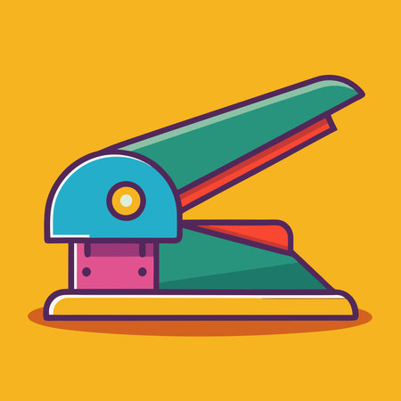 Stapler icon. Office supplies and supplies theme. Colorful design. Vector illustrationのイラスト素材