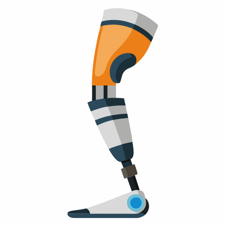 Cartoon image of a prosthetic leg. Vector illustration design.のイラスト素材