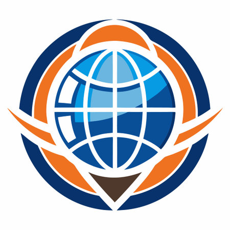 globe Logo suitable for travel company Vector illustration.のイラスト素材