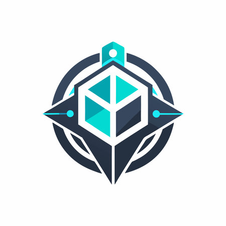 modern and minimalist logo suitable for tech companyのイラスト素材