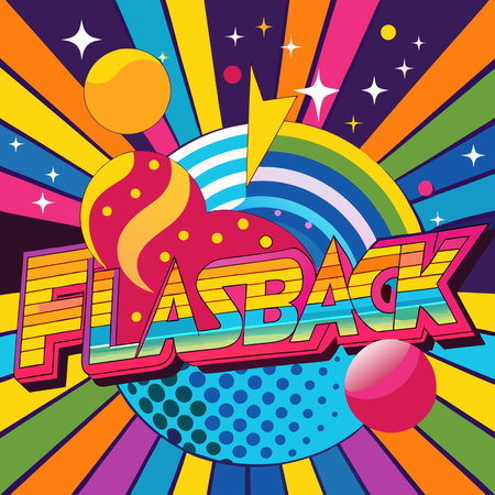 Fashionable Vector Illustration of Comic Speech Bubble on Colorful Backgroundのイラスト素材