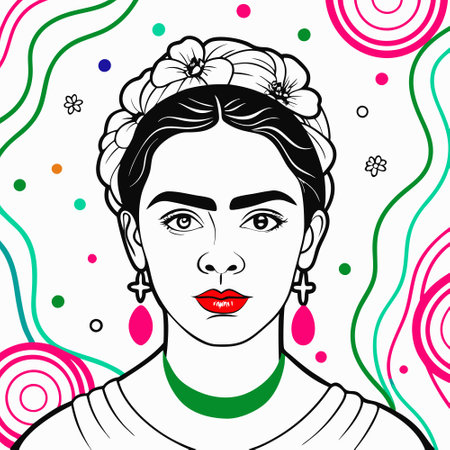 Fashionable girl in sketch-style. Vector Illustration.のイラスト素材