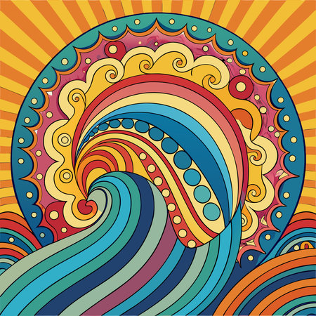 Abstract colorful background with swirls. Vector illustration. Eps 10.のイラスト素材