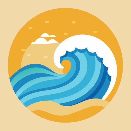 Sea waves design, vector illustration eps 10. Sea waves graphic designのイラスト素材