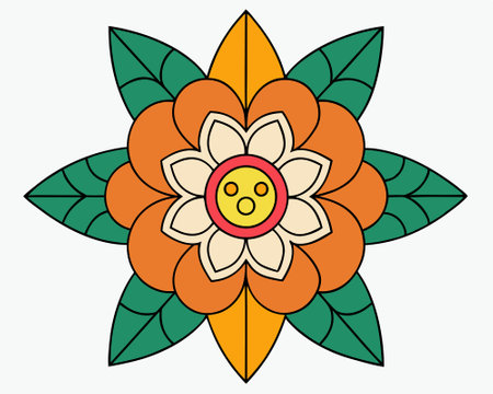 flower icon design, vector illustration eps10 graphic. Flat designのイラスト素材
