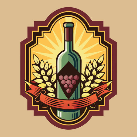 wine design over beige  background vector illustration graphic dessignのイラスト素材