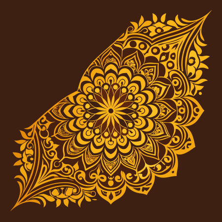 Mandala. Ethnic decorative element. Hand drawn backdrop. Islam, Arabic, Indian, ottoman motifs.のイラスト素材