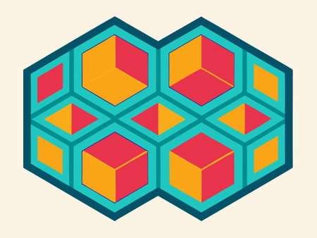 abstract cube on a special background, vector illustration, eps10のイラスト素材