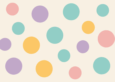 Colorful Polka Dot Pattern Repeat Background that is seamless and repeatsのイラスト素材