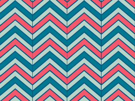 Seamless zigzag pattern in retro colors. Vector illustration