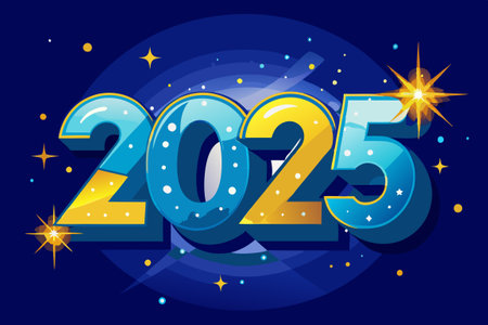 happy new year 2025 banner vector background. celebration new year decoration and other vector illustration .のイラスト素材