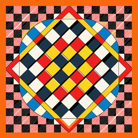 Abstract geometric pattern in the form of square tiles. Vector illustration.