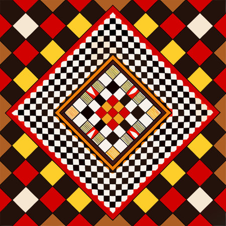 Seamless geometric pattern with rhombuses. Vector illustration.のイラスト素材