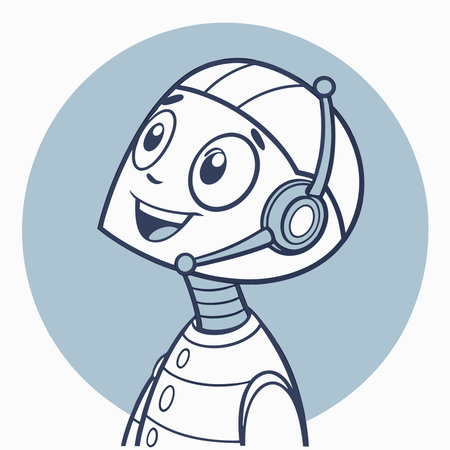 Design an engaging AI assistant icon that represents a smart, approachable, and interactive chatbot. Perfect for websites, apps, and customer support platforms, this icon symbolizes innovation and connectivity.のイラスト素材