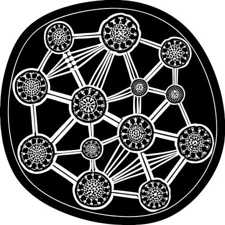 Neural Network Patterns . Unlocking the Blueprint of Artificial Intelligence vector artのイラスト素材