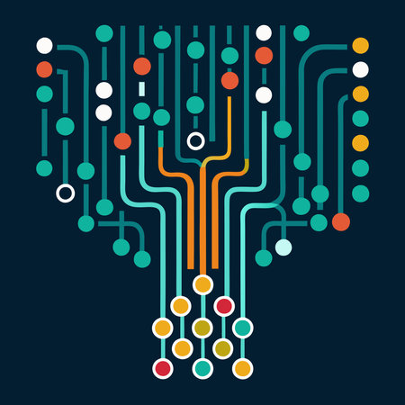 A mesmerizing display of binary code streams forming abstract patterns, symbolizing data flow, digital connectivity, and the essence of modern computing. Perfect for tech-themed projects and futuristic designs.のイラスト素材