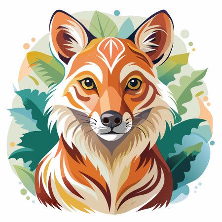 Soft brush watercolor animal illustrations featuring delicate strokes, ideal for creative and artistic designs.のイラスト素材