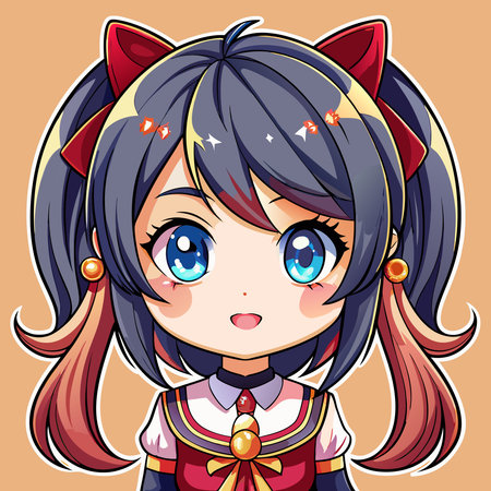 Cute cartoon vampire girl. Vector illustration of a cute vampire girl.のイラスト素材