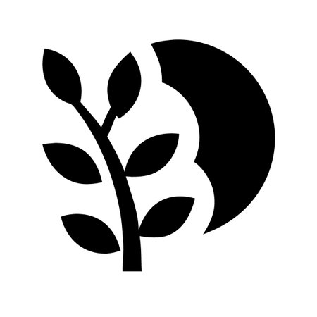 leafs plant silhouette style icon design, natural floral nature plant ornament garden decoration and botany theme Vector illustrationのイラスト素材