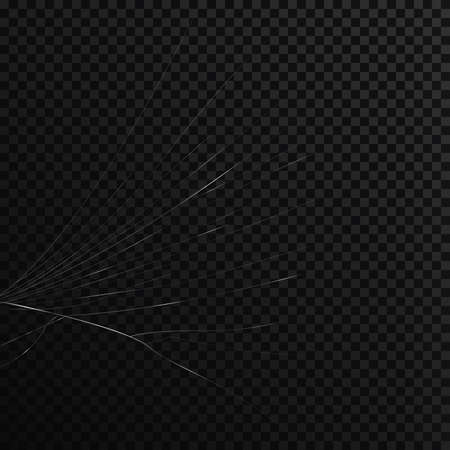 Broken dark glass. Black checkered chess vector. Realisticのイラスト素材