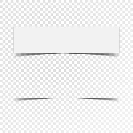 Label of blank paper banner with realistic shadow on white squared backgroundのイラスト素材