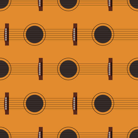 Seamless background with abstract guitarsのイラスト素材