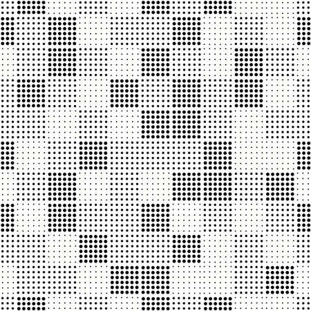 Vector seamless pattern. geometric tiles with dots of different sizes. simple background of perforated squaresのイラスト素材