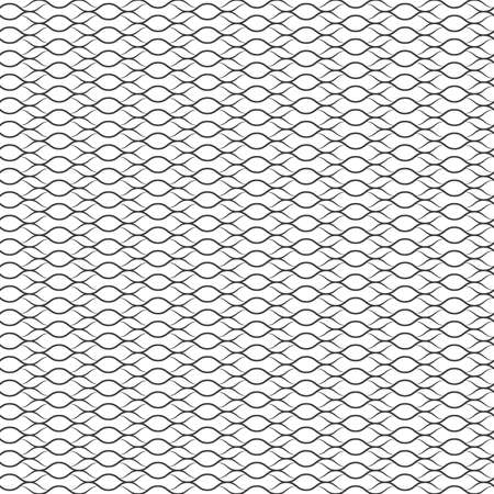 Abstract horizontal wavy striped seamless pattern. Vector.のイラスト素材